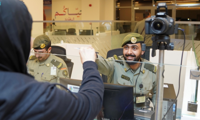The Al-Haditha border crossing's passport control center welcomes pilgrims using the latest technologies