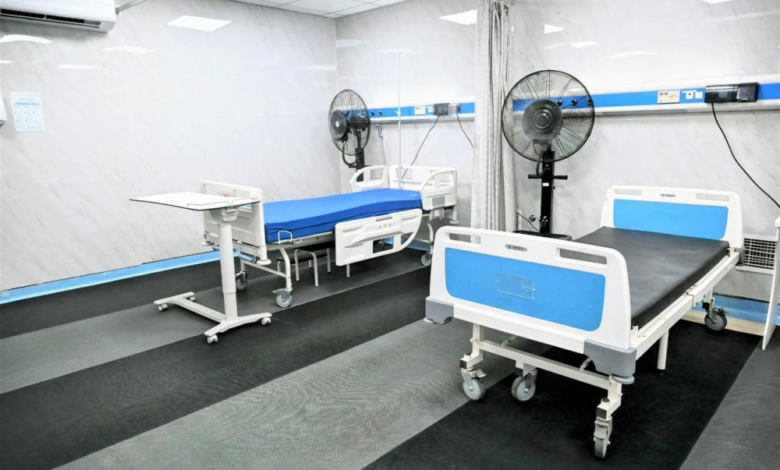 The city's health complex allocates 43 beds for heat stress treatment