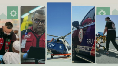 جهود الهلال الأحمر لتأمين المسار الإسعافي للحجاج بطريق الهجرة
