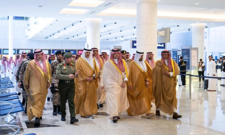 The Minister of Interior is monitoring the Hajj reception system at King Abdulaziz Airport