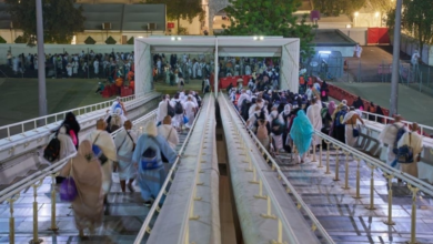قطار المشاعر: تفويج 290 ألف حاج من عرفات لمزدلفة بنجاح