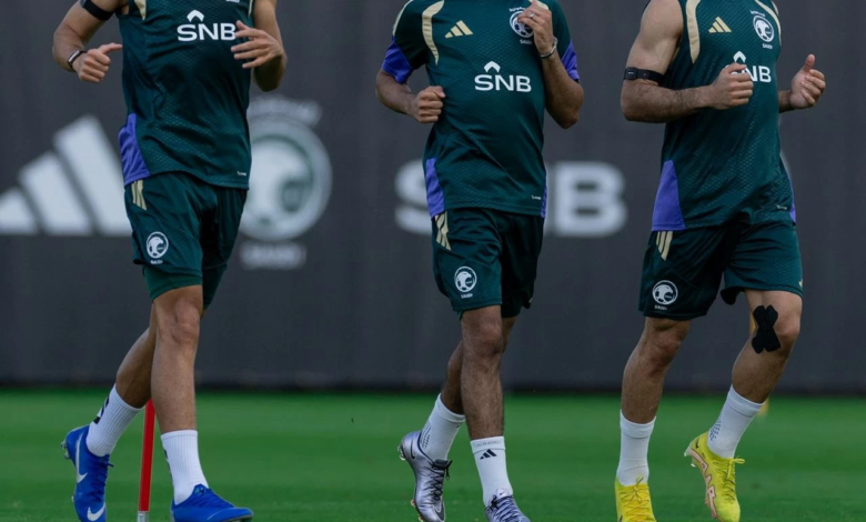 The Saudi national team is preparing intensely for their match against Puerto Rico ahead of the 2026 World Cup