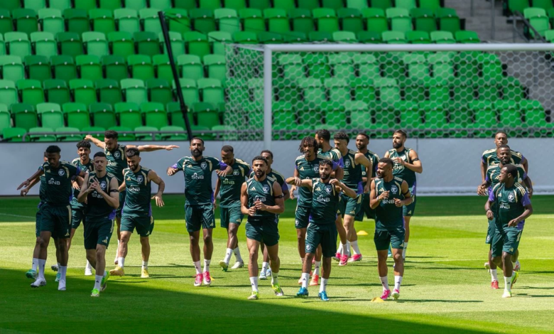 استعدادات الأخضر لمباراة المنتخب السعودي والرأس الأخضر بتصفيات 2026