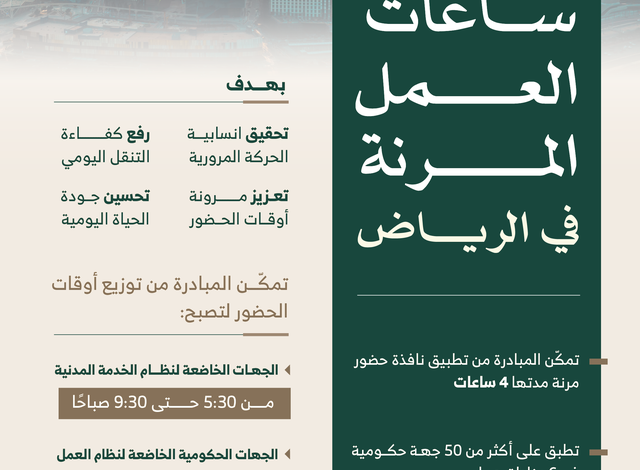 ساعات العمل المرنة في الرياض: حلول مبتكرة لفك الاختناقات