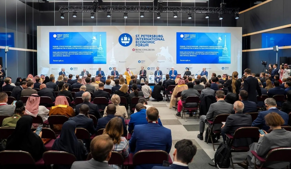 The Minister of Industry during his participation in the St. Petersburg International Economic Forum