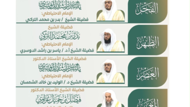 جدول أئمة الحرمين الشريفين: تعرف على أئمة الصلوات للأسبوع القادم