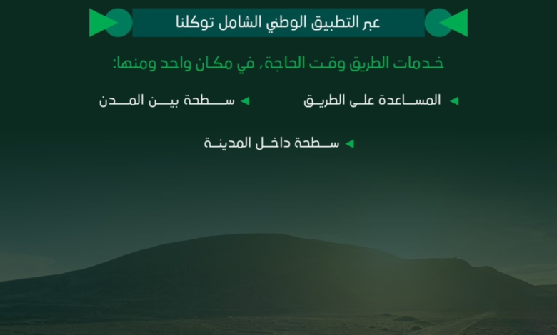 المساعدة على الطريق عبر توكلنا: حلول سريعة لأعطال السيارات