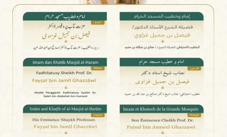 خطبة الجمعة في الحرمين الشريفين للشيخ غزاوي وآل الشيخ