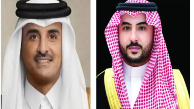 وزير الدفاع السعودي يعزي أمير قطر في وفاة الشيخ حمد