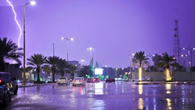 أمطار رعدية تضرب 8 مناطق حتى الأربعاء.. والغزارة تشتد الاثنين والثلاثاء (أرشيفية)