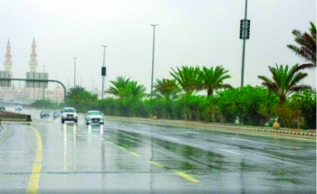 أمطار غزيرة ورياح شديدة السرعة على منطقة الباحة