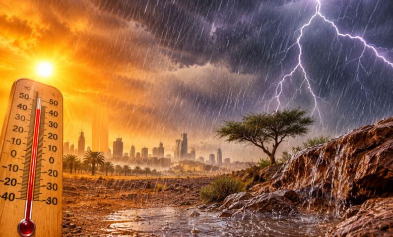 أمطار رعدية - اليوم