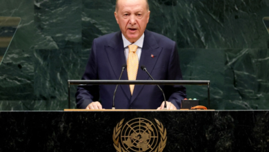 أردوغان يلقي كلمة أمام الجمعية العامة للأمم المتحدة - أ ف ب