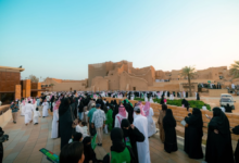 مسيرة عسكرية في الدرعية احتفاءً باليوم الوطني