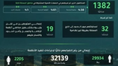 ترحيل 9992 شخصًا.. 11819 مخالفًا لأنظمة الإقامة والعمل وأمن الحدود - واس
